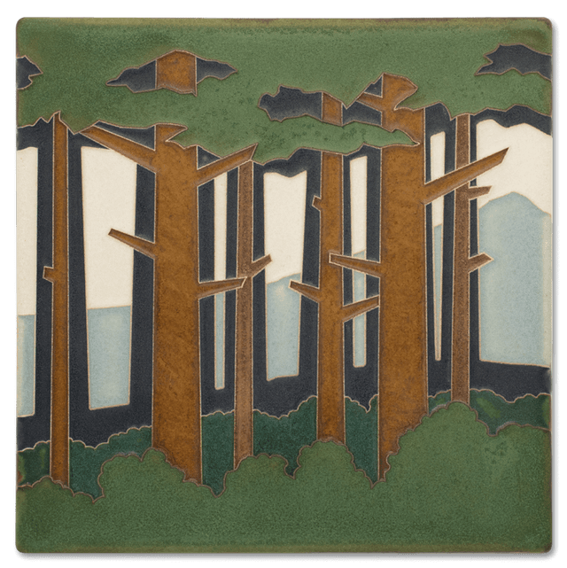 Pine Forest 8x8 Tile from Motawi Tileworks at Pinch in Northampton, MA