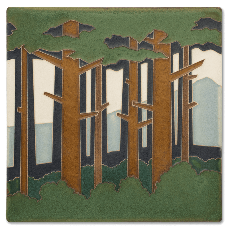 Pine Forest 8x8 Tile from Motawi Tileworks at Pinch in Northampton, MA