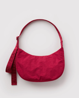 Medium Nylon Crescent Bag in Cherry