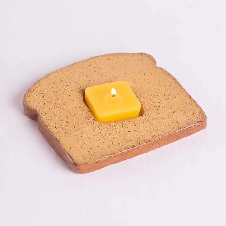Ceramic Toast Candle Holder