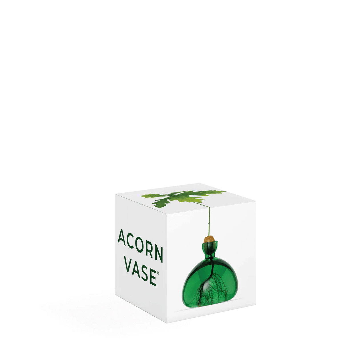 Acorn Vase in Emerald Green
