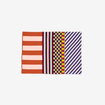 Patchwork Stripe Mini Rug in Desert