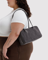 Washed Black Denim Bowler Bag