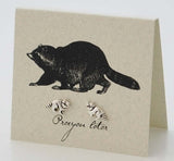 Raccoon Earrings in Sterling Silver at PINCH