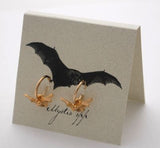 Bat Hoop Earrings in Gold Fill