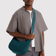 Medium Nylon Crescent Bag in Deep Sea at PINCH