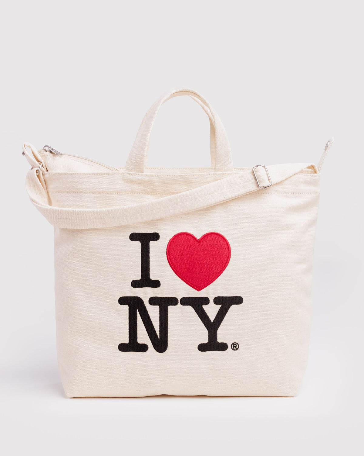 Horizontal Zip Duck Bag with I Love NY
