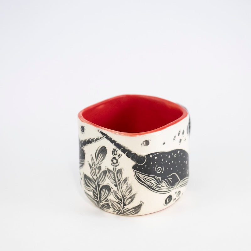 Square Mug "Narwhals of Love" at PINCH
