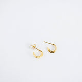 Tiny Wire Double Hoop Gold Vermeil