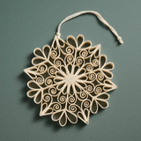 Quilled Cream Snowflake Ornament from Ten Thousand Villages at Pinch in Northampton, MA