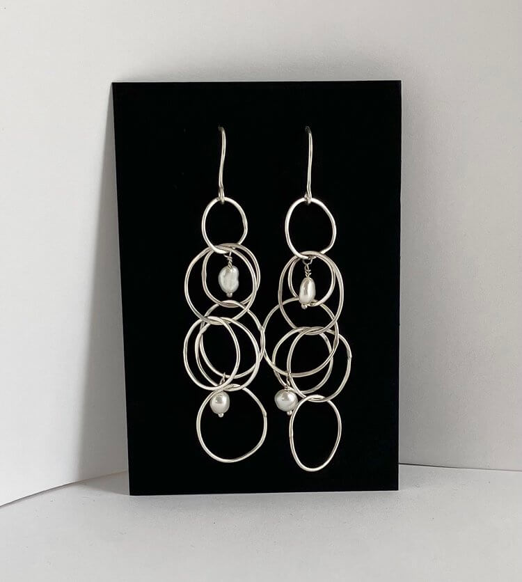 Pearl Tangle Earrings at PINCH