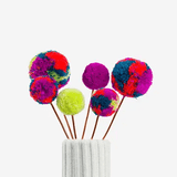 Magenta & Lime Pom Flower Bouquet