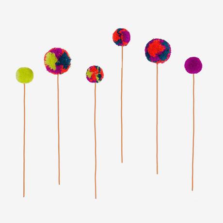 Magenta & Lime Pom Flower Bouquet