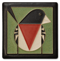 Rose-Breasted Grosbeak 4x4 Tile in Green from Motawi Tileworks at Pinch in Northampton, MA