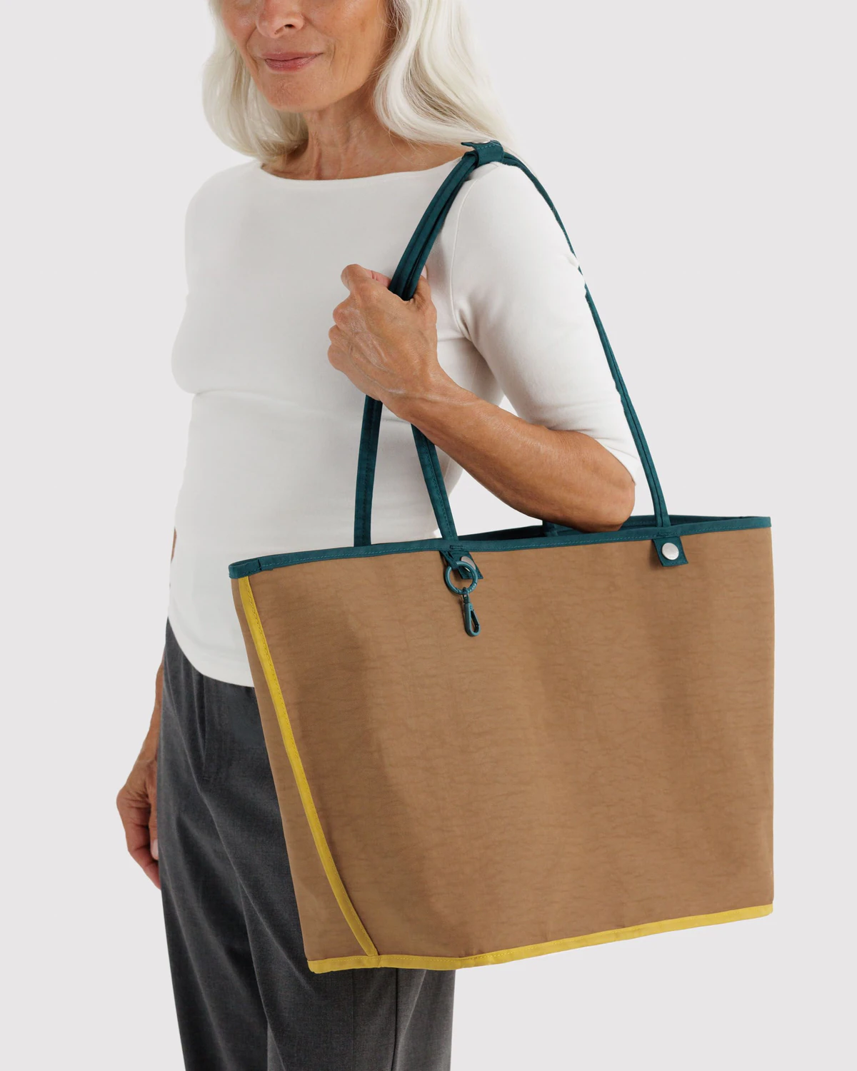 Large Nylon Reversible Tote in Deep Sea Mix