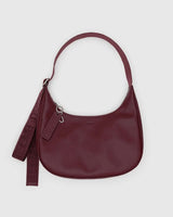 Mahogany Recycled Leather Medium Crescent Bag from Baggu at Pinch in Northampton, MA