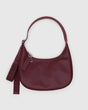 Mahogany Recycled Leather Medium Crescent Bag from Baggu at Pinch in Northampton, MA
