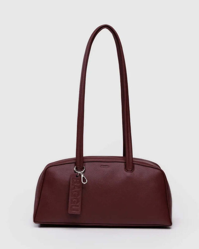 Mahogany Recycled Leather Bowler Bag from Baggu at Pinch in Northampton, MA