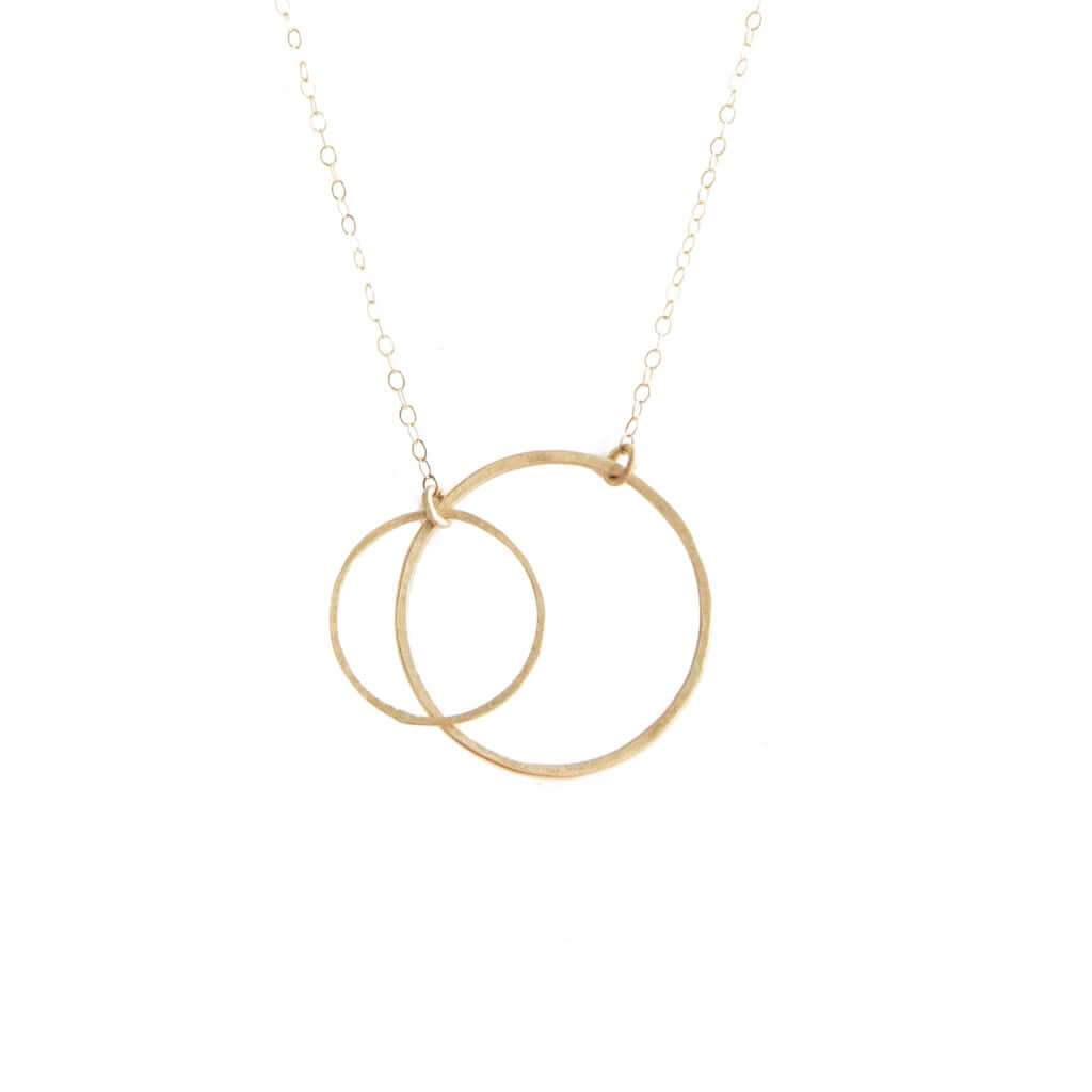 Open Circles Necklace in 14K Gold Medium & Small Circles at PINCH