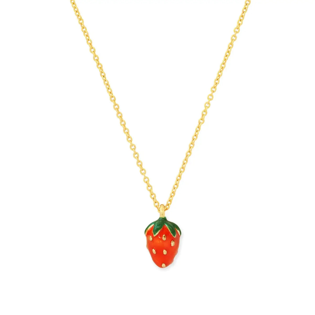 Enamel Strawberry Pendant