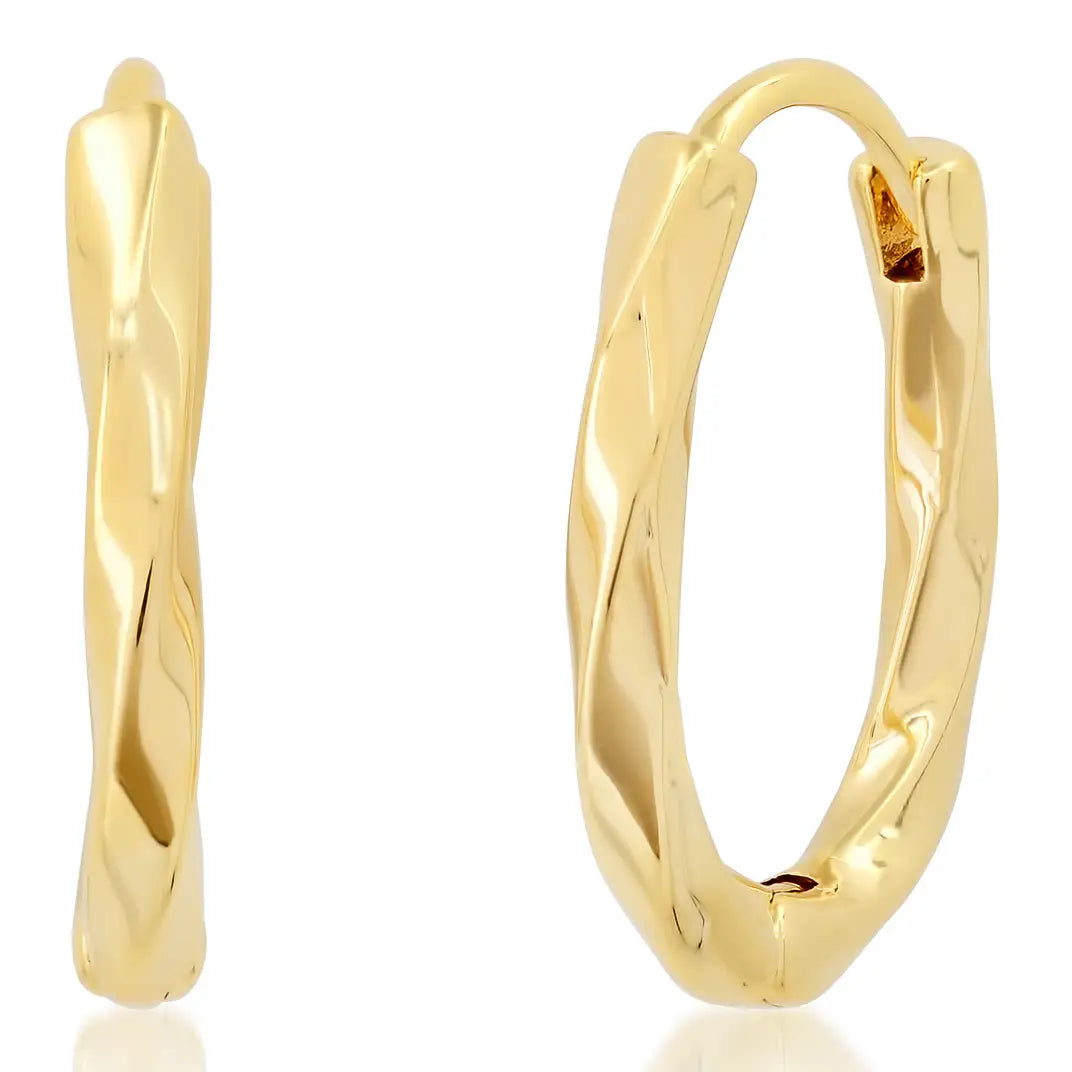 Elegant Twisted Hoops