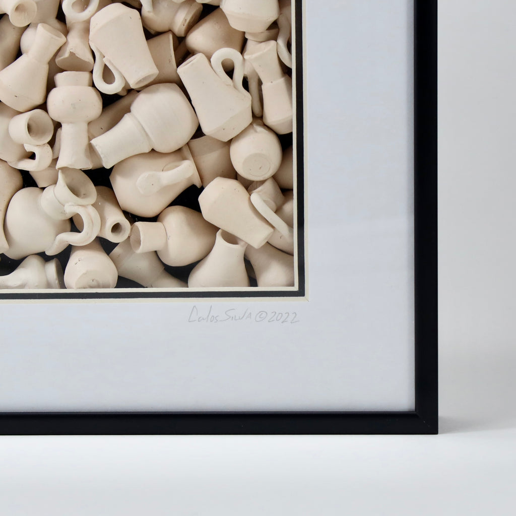 8x8 Unglazed Avalanche Shadowbox by Carlos Silva/Centuries Clayworks - Carlos Silva - Shadowbox - PINCH pottery and gift shop