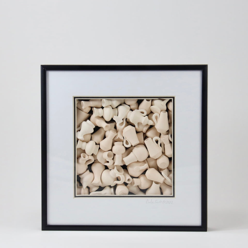 8x8 Unglazed Avalanche Shadowbox by Carlos Silva/Centuries Clayworks - Carlos Silva - Shadowbox - PINCH pottery and gift shop