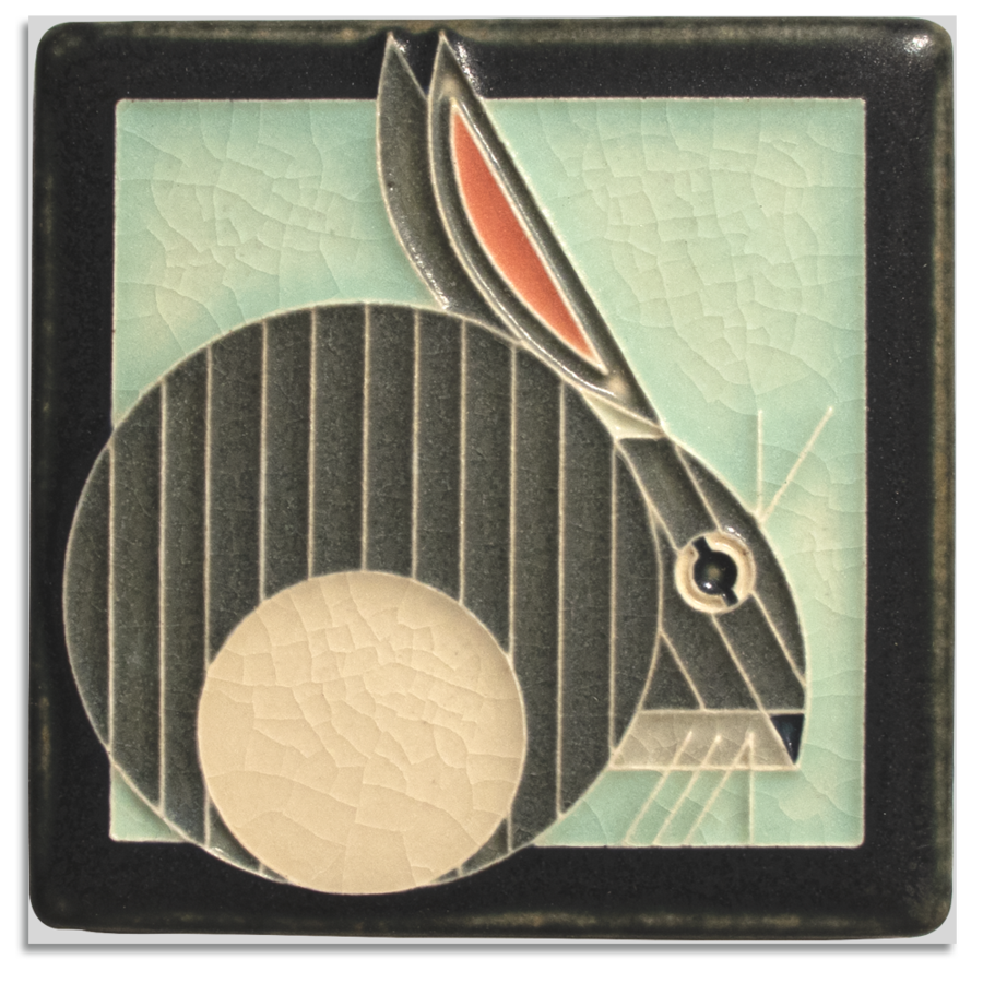 4x4 Hare Tile (Charley Harper) from Motawi Tileworks at Pinch in Northampton, MA