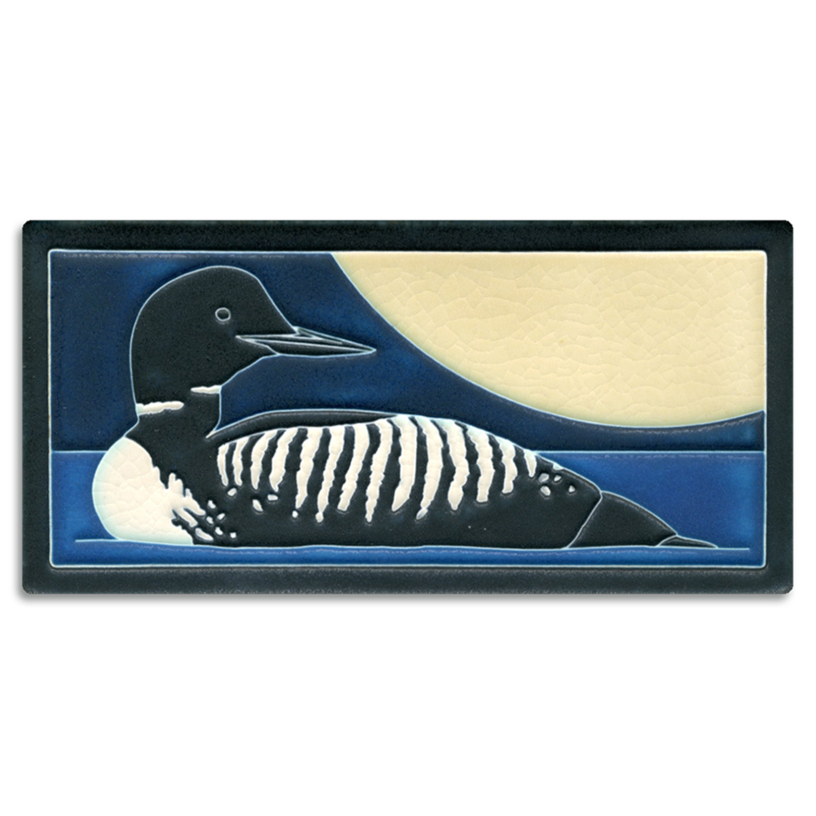 4x8 Loon Tile (Charley Harper) from Motawi Tileworks at Pinch in Northampton, MA