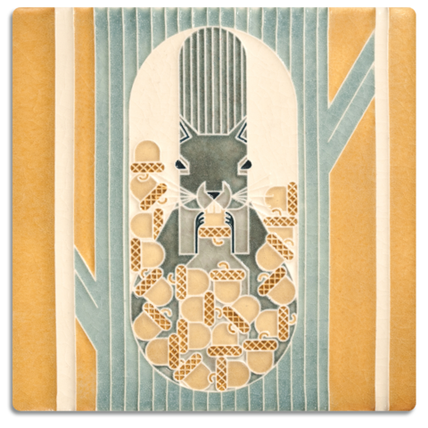 6x6 October Tile (Charley Harper) by Motawi Tileworks - Motawi Tileworks - Tile - [PINCH]