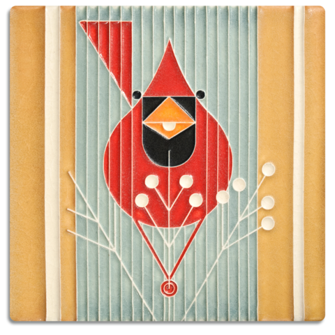 6x6 Autumn Edibles Tile (Charley Harper) by Motawi Tileworks - Motawi Tileworks - Tile - [PINCH]