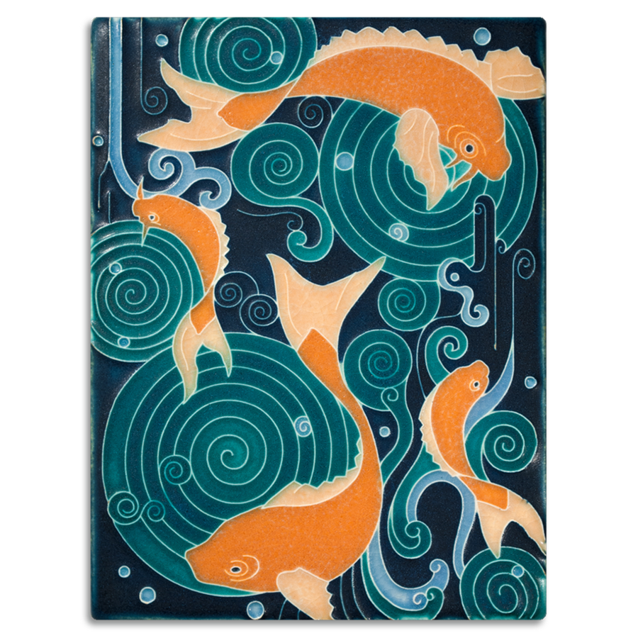 6x8 Koi Pond Tile from Motawi Tileworks at Pinch in Northampton, MA