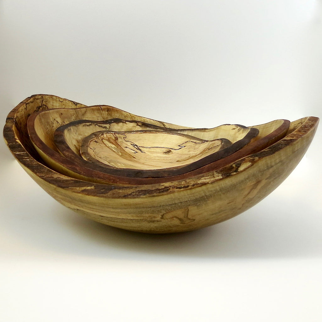 15-inch Spalted Maple Oval Serving Bowl from Spencer Peterman - Spencer Peterman - wooden bowl - [PINCH]