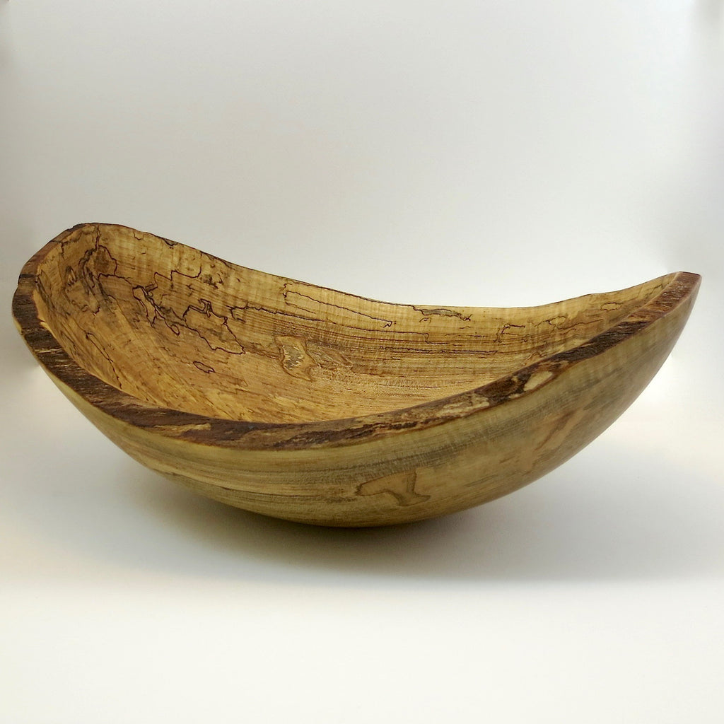 13-inch Spalted Maple Oval Serving Bowl from Spencer Peterman - Spencer Peterman - wooden bowl - [PINCH]