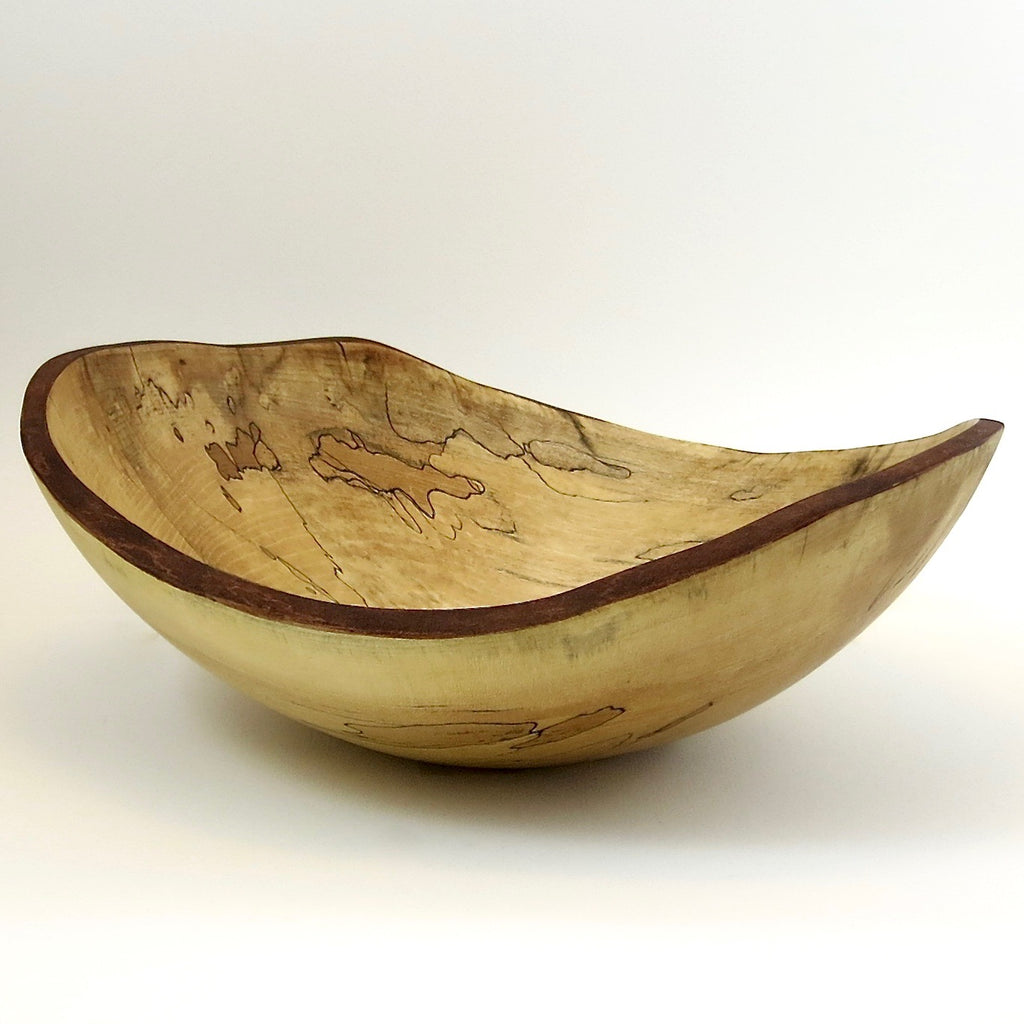 15-inch Spalted Maple Oval Serving Bowl from Spencer Peterman - Spencer Peterman - wooden bowl - [PINCH]