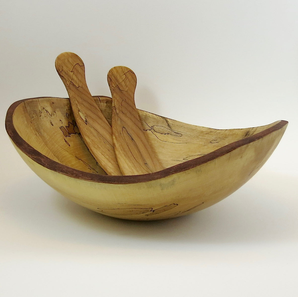 Spalted Maple Salad Servers at PINCH
