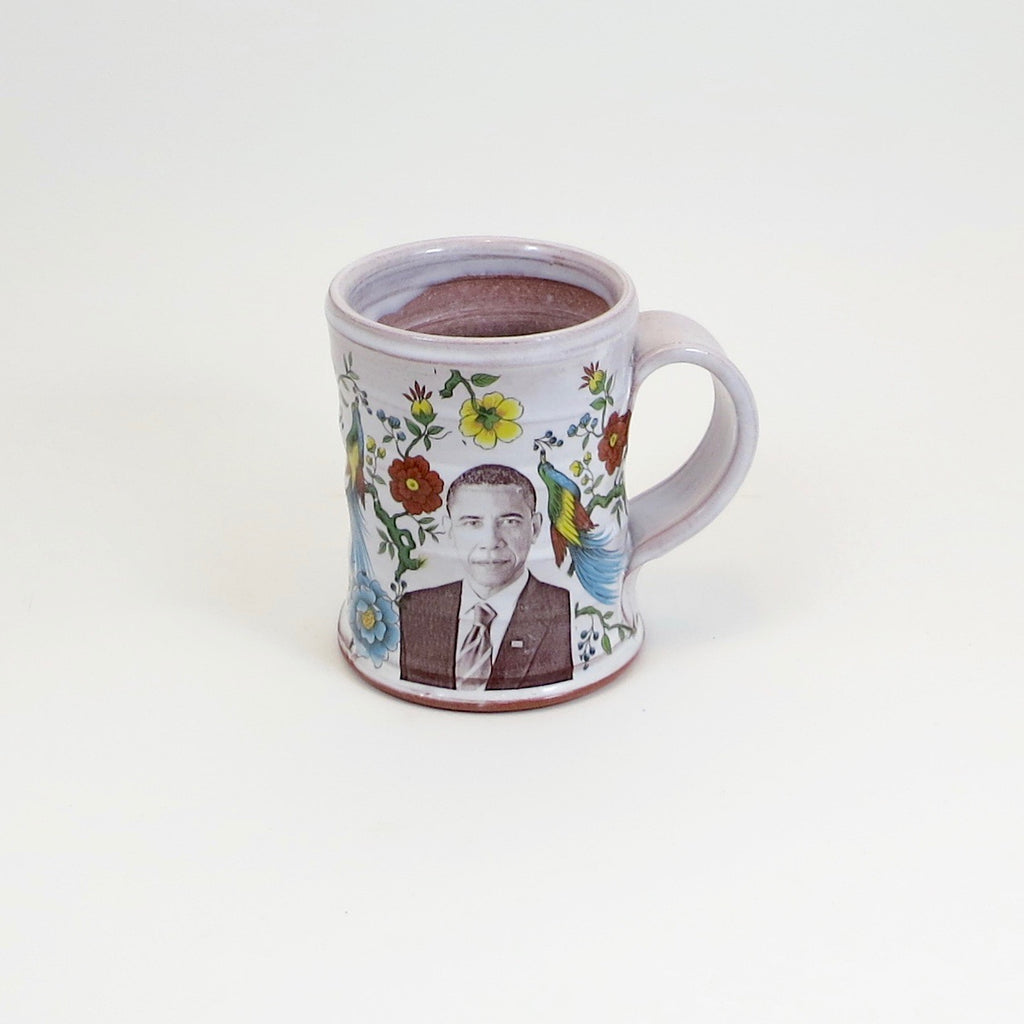 Barack Obama Mug with Flowers by Justin Rothshank - Justin Rothshank - mug - [PINCH]