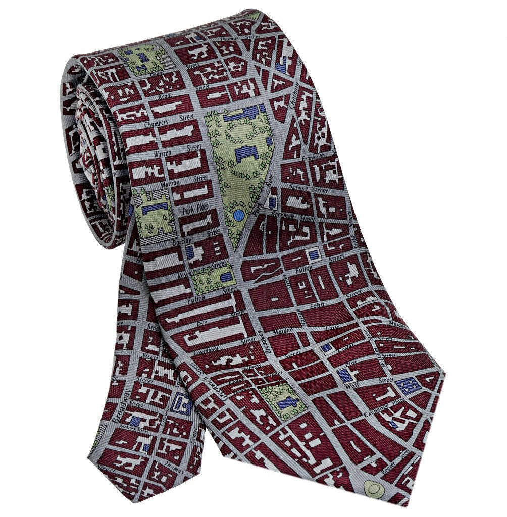 New York City Civitas Necktie in Blue/Gold - Josh Bach - necktie - [PINCH]