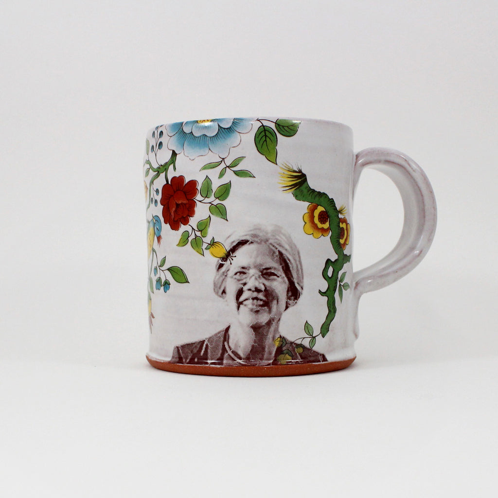 Elizabeth Warren Mug with Flowers by Justin Rothshank - Justin Rothshank - mug - PINCH pottery and gift shop