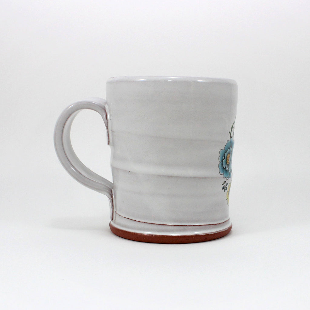 Greta Thunberg Mug with Flowers by Justin Rothshank - Justin Rothshank - mug - PINCH pottery and gift shop