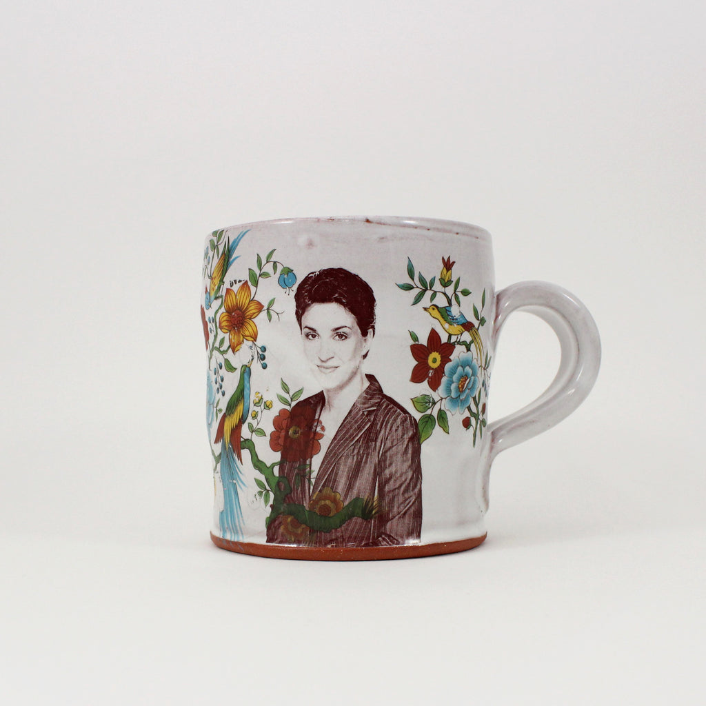 Rachel Maddow Mug with Flowers by Justin Rothshank - Justin Rothshank - mug - PINCH pottery and gift shop
