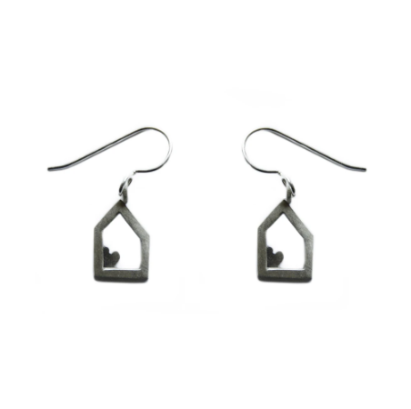House and Heart earrings by Emily Rosenfeld - Emily Rosenfeld - earrings - PINCH pottery and gift shop
