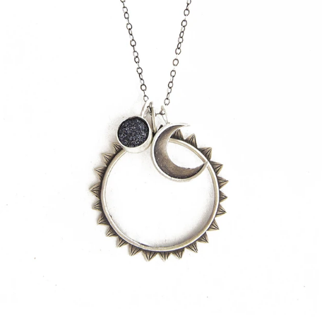 Celestial Sun & Moon necklace - Emily Rosenfeld - Necklace - PINCH pottery and gift shop