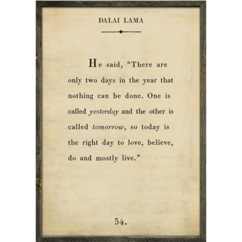 Dalai Lama Art Print (Book Collection) at PINCH