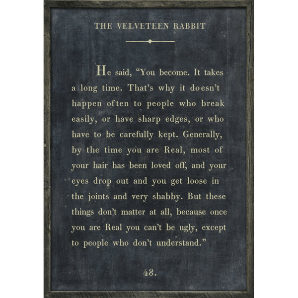 The Velveteen Rabbit Art Print (Book Collection) at PINCH
