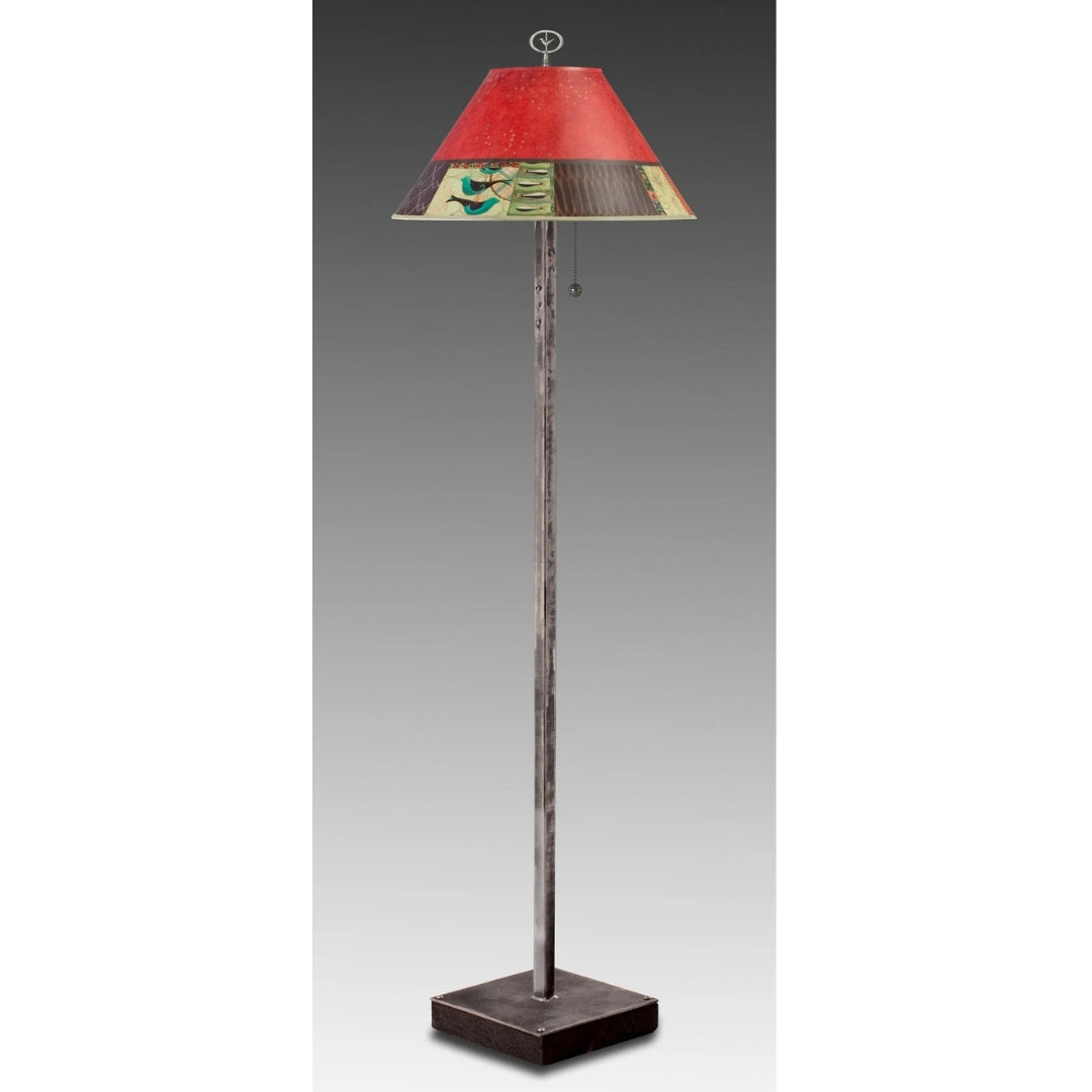 Reclaimed wood floor lamp deals