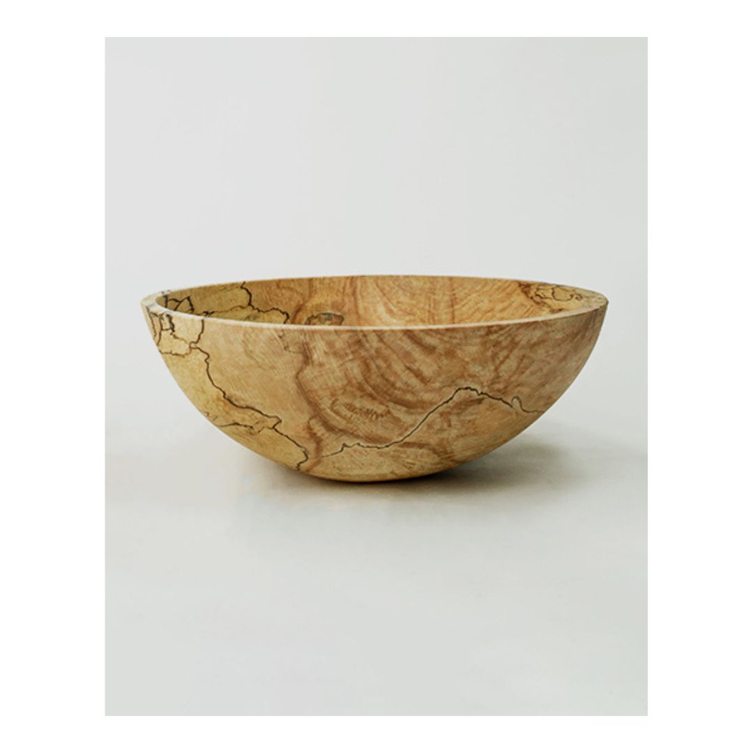 10" Spalted Maple Oval Serving Bowl at PINCH
