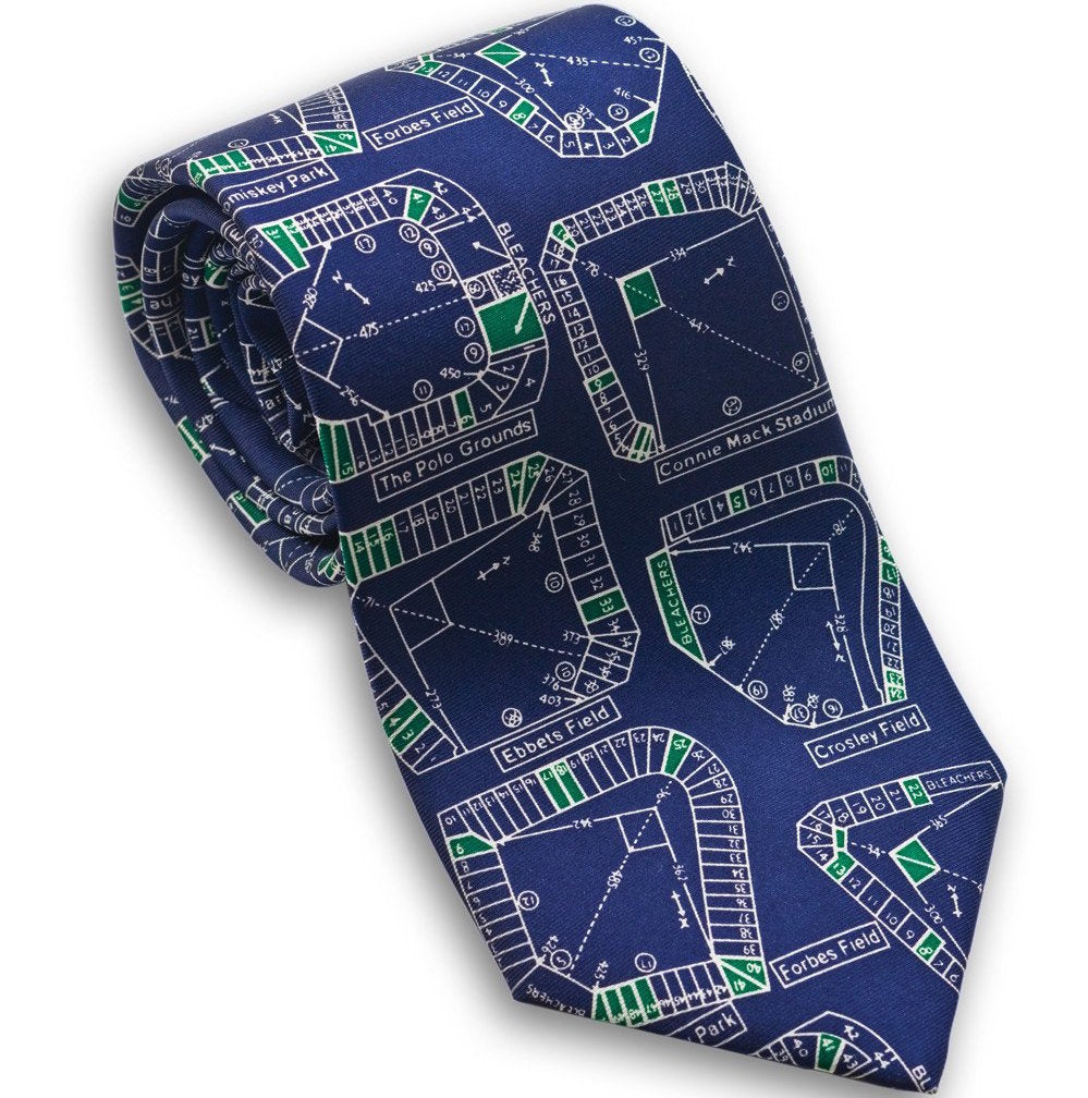 Demolished Baseball Stadium Necktie by Josh Bach - Josh Bach - necktie - [PINCH]