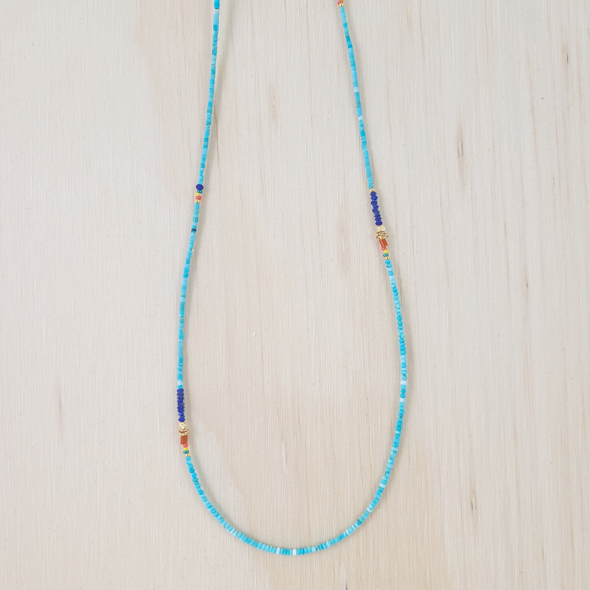 Dainty Boho Beaded Station Necklaces | Caitlyn Minimalist