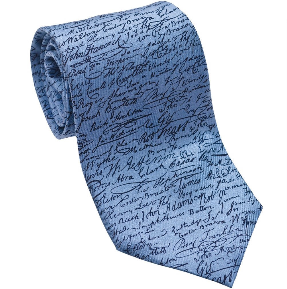 Signatures of the Declaration of Independence Necktie by Josh Bach - Josh Bach - necktie - [PINCH]